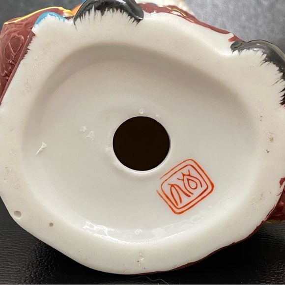 Vintage Signed Kutani Jurojin God Of Elderly & Longevity 6” Porcelain Figurine - Picture 11 of 15